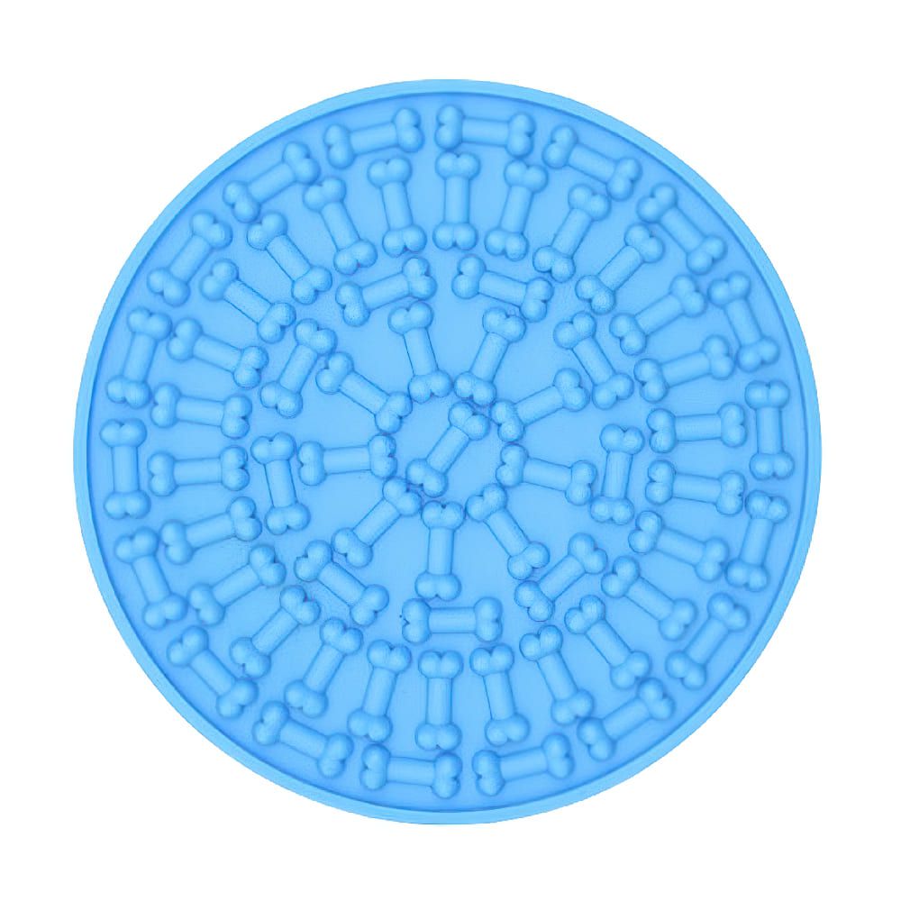 Tapete de lamber de silicone azul
