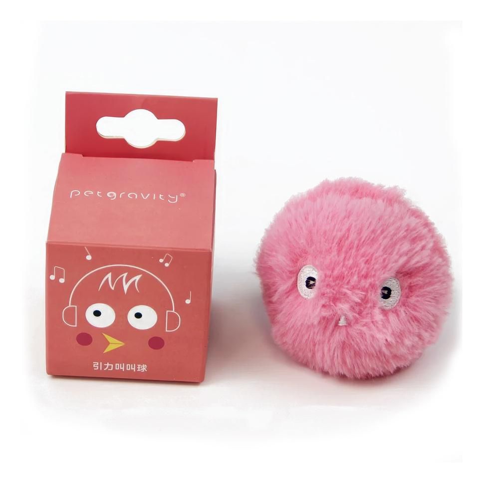Bolinha rosa com som de passarinho para gatos